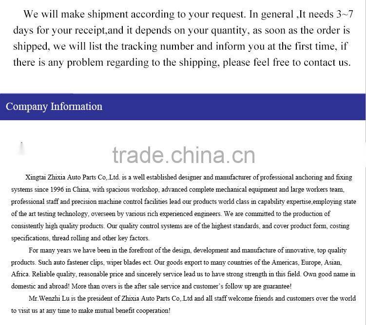 Zhixia Wholesale plastic car auto clip/automotive plastic fasteners/car plastic clips