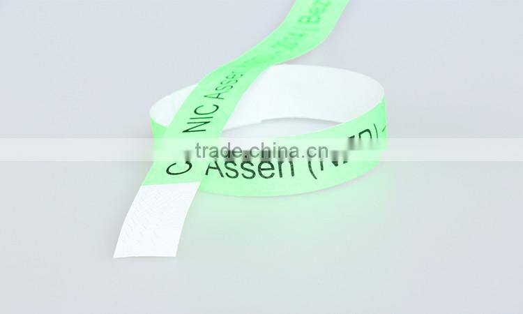 Widely use custom design giveaway cheap tyvek paper wristbands