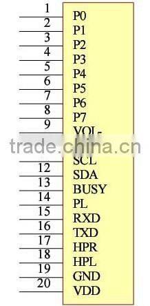 Embedded serial interface mp3 audio module with flash 125MB