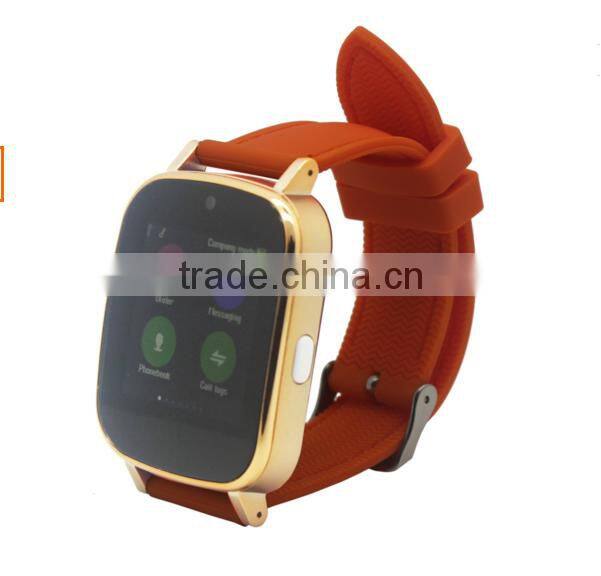 1.54'' arcuate radians digital compass GSM smart watch with heart rate test