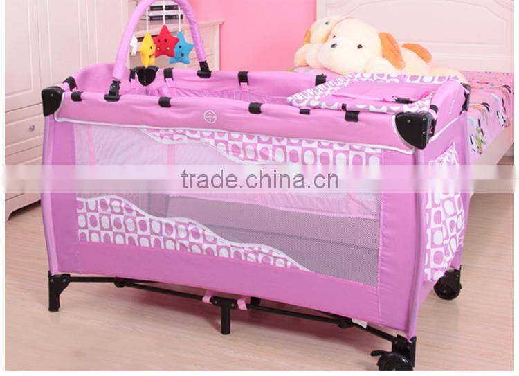 SGS certicification travel baby playpen/cot, baby play yard with door
