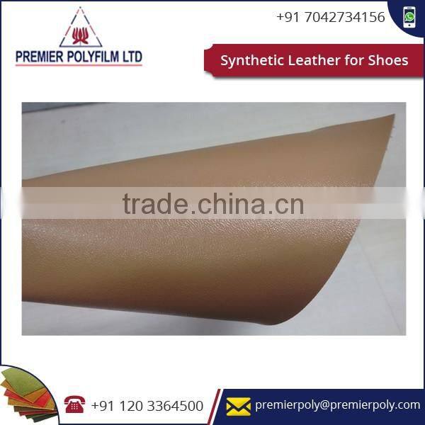 Smooth Finish And Stylish Pattern Synthetic Leather For Shoes