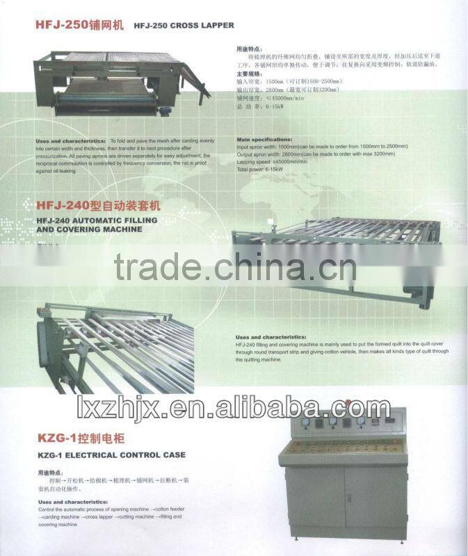 HFJ-240 Automatic making quilt computerized filling and covering machine