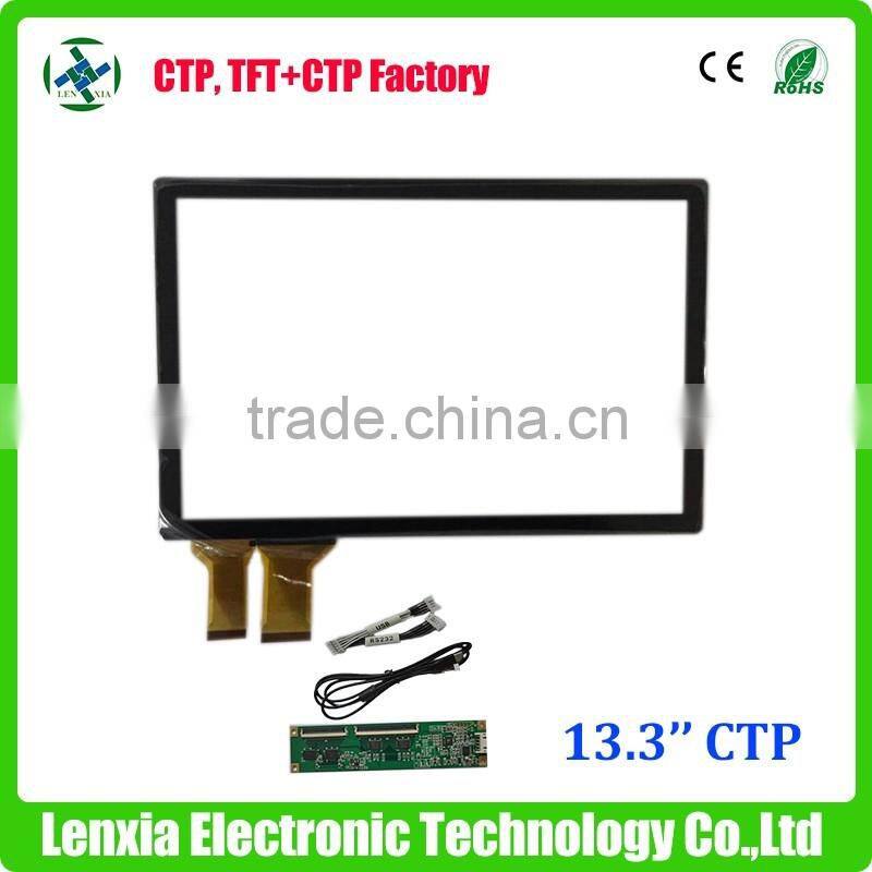 Samples in stock ! 13.3 inch usb multi touch screen overlay kit