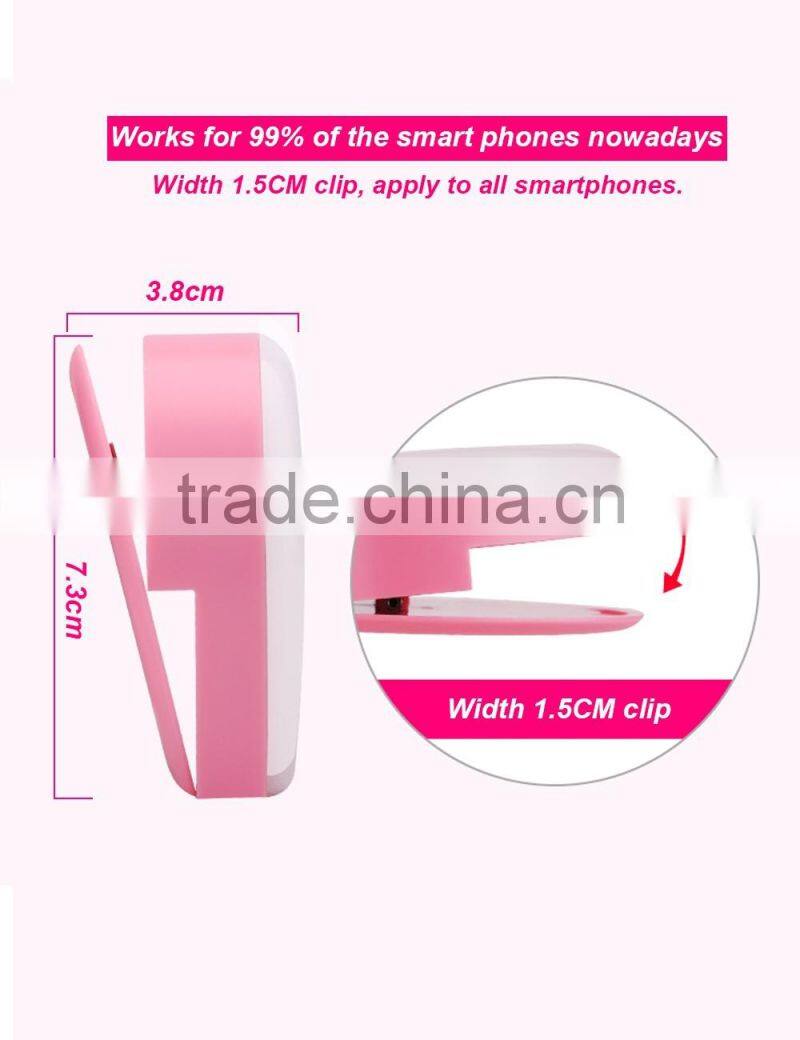 Selfie Ring Light LED Fill Light 3W Cellphone Photo Spot Light 23 LED Charging Portable Selfie Flashlight With Makeup Mirror