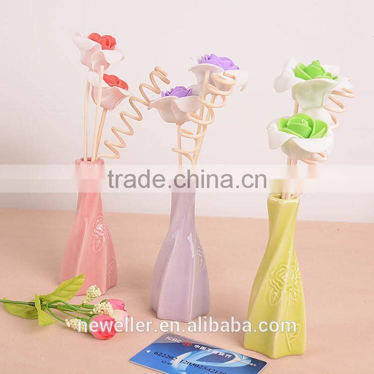Different packing lovely square glass reed diffuser with bottle