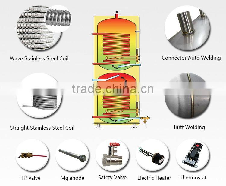 Stainless steel design heat pump water boiler hot