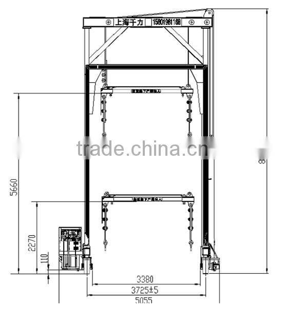 outdoor ground container crane cost gantry crane price container
