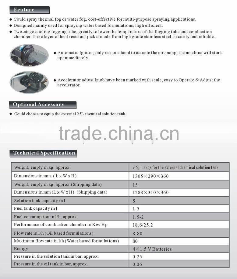 GF-75L FOG Machine for livestock disinfection & animal