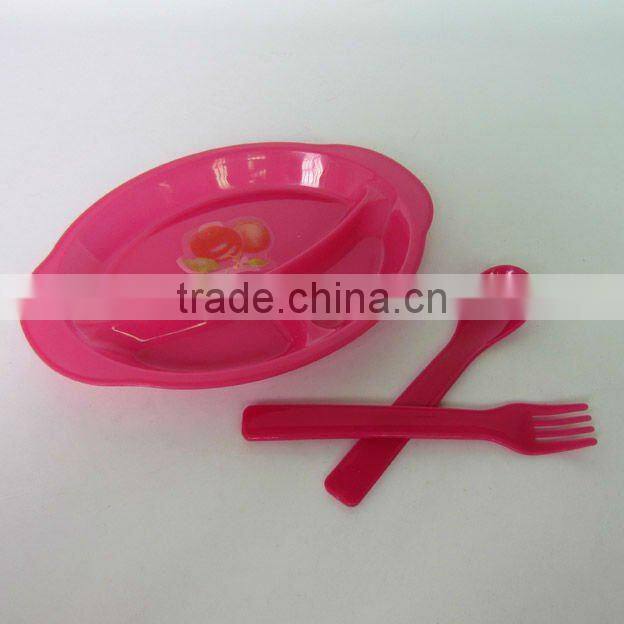 5pcs unbreakable dinnerware plastic picnic set