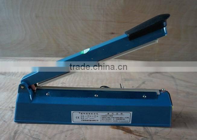 bag sealing and shrinking ,hand pressing plastic bag impulse side-cut sealer , band sealer