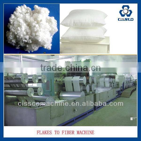 plastic staple fiber production line (5 tons P.D. )/small capacity polyester staple fiber making machinery/hollow and cotton typ