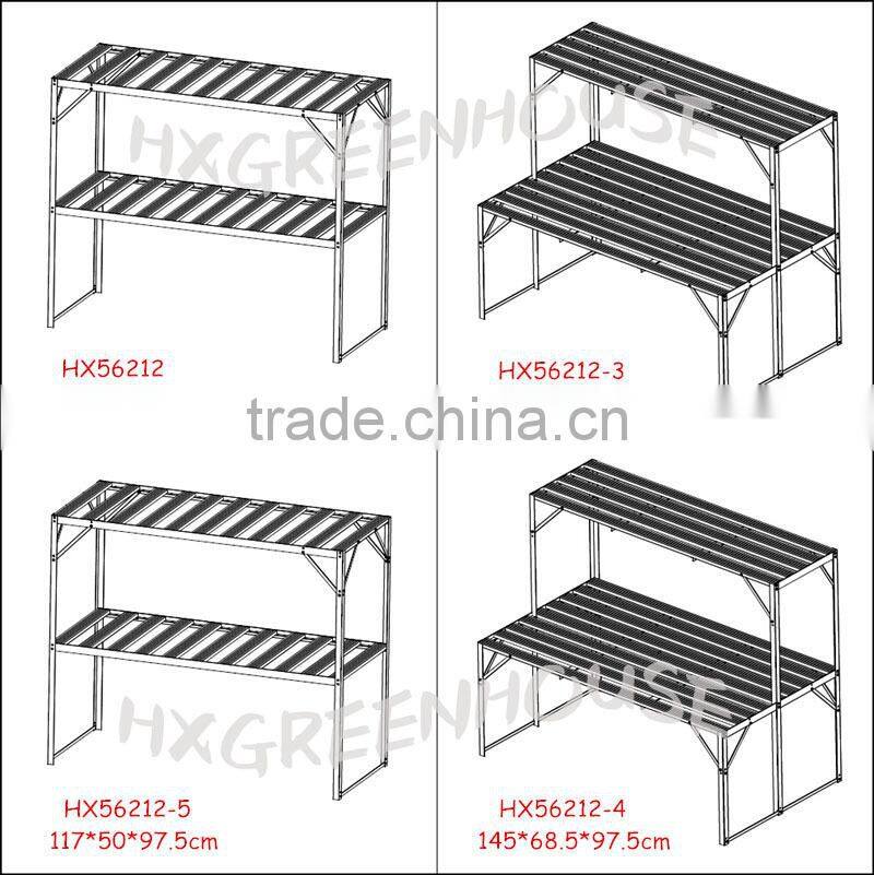 Greenhouse free standing metal flower shelf HX56 series