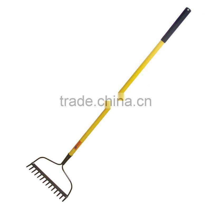 3 teeth cultivator with plastic coated fiberglass handle
