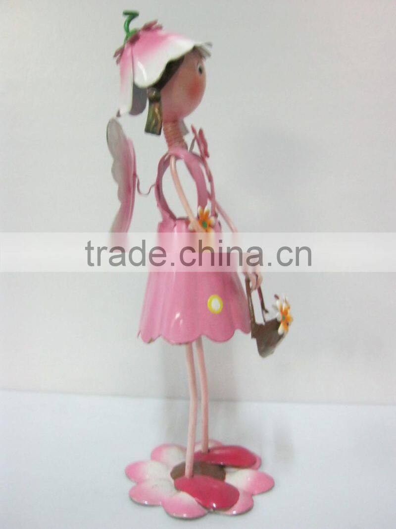 garden flower fairy painted iron flower fairy garden decoration