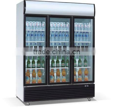 Hot sales 3 door beverage Supermarket Display Freezer(ZQR-1200)
