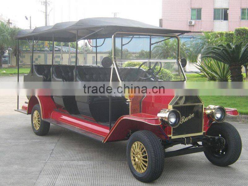 Luxury battery operated passenger electric vintage tourist bus retro car