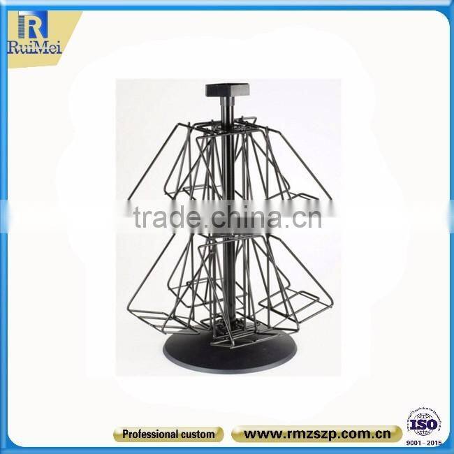 Metal free staning post card display stand