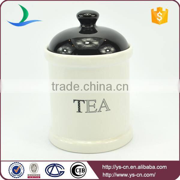 2017 ceramic modern decal food Storage Jars factory