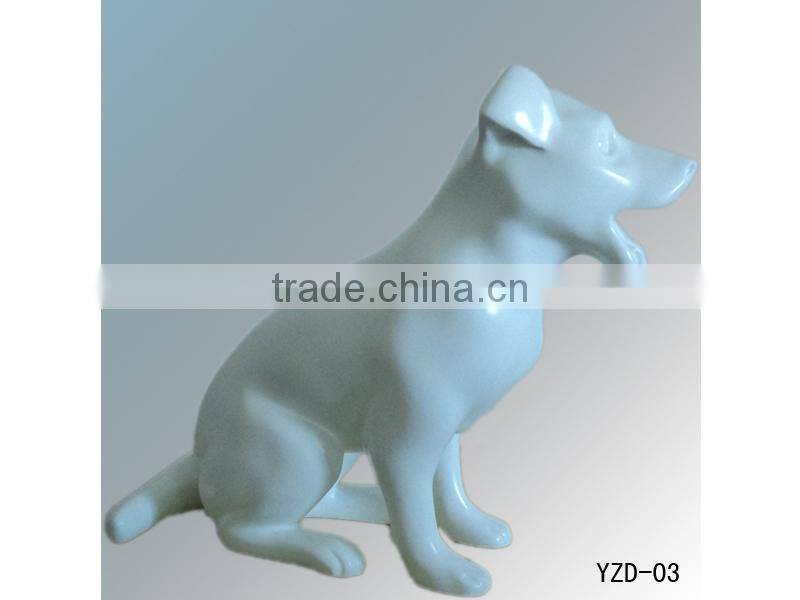 2016 new display fiberglass dog mannequin for sale