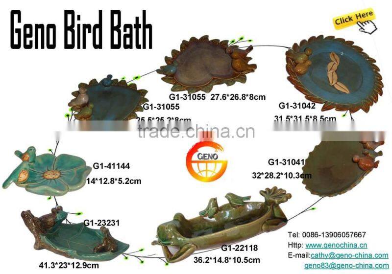 cheap outdoor fiberclay bird bath