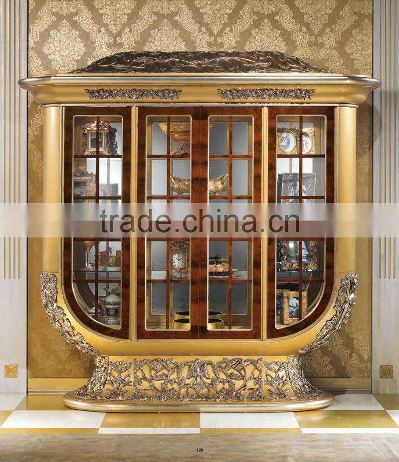 Grecian Style Multifuctional Wine Display Cabinet, Large Capacity Dining Room Wine Display Rack