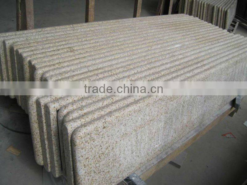 Yellow granite kitchen countertop