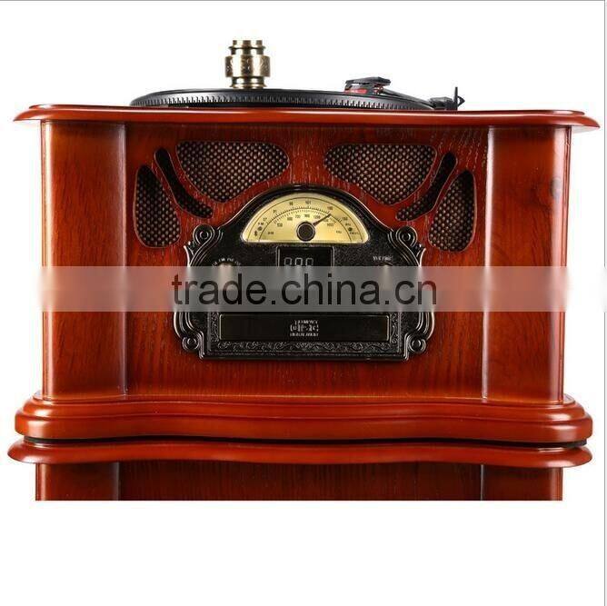 Hot High Quality Classic Wooden Radio Gramophone Luxury Retro Vinyl Phonograph Record Player Wooden Radio Gramophone
