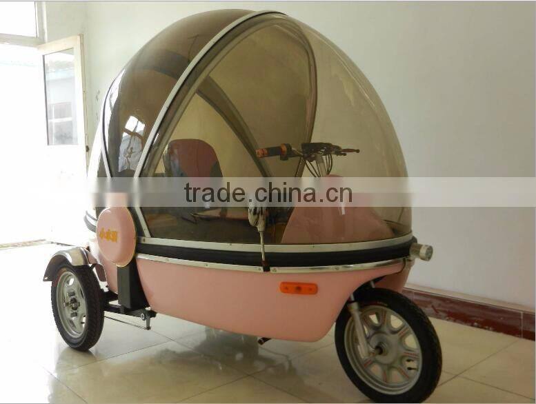 Tiny drop tricycles full closed Pickup Type electric mobility scooter with passenger seats for wholesale