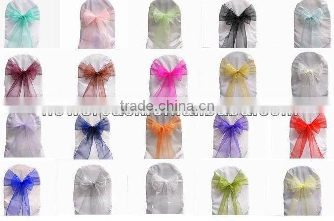 transparent cheap organza chair cover