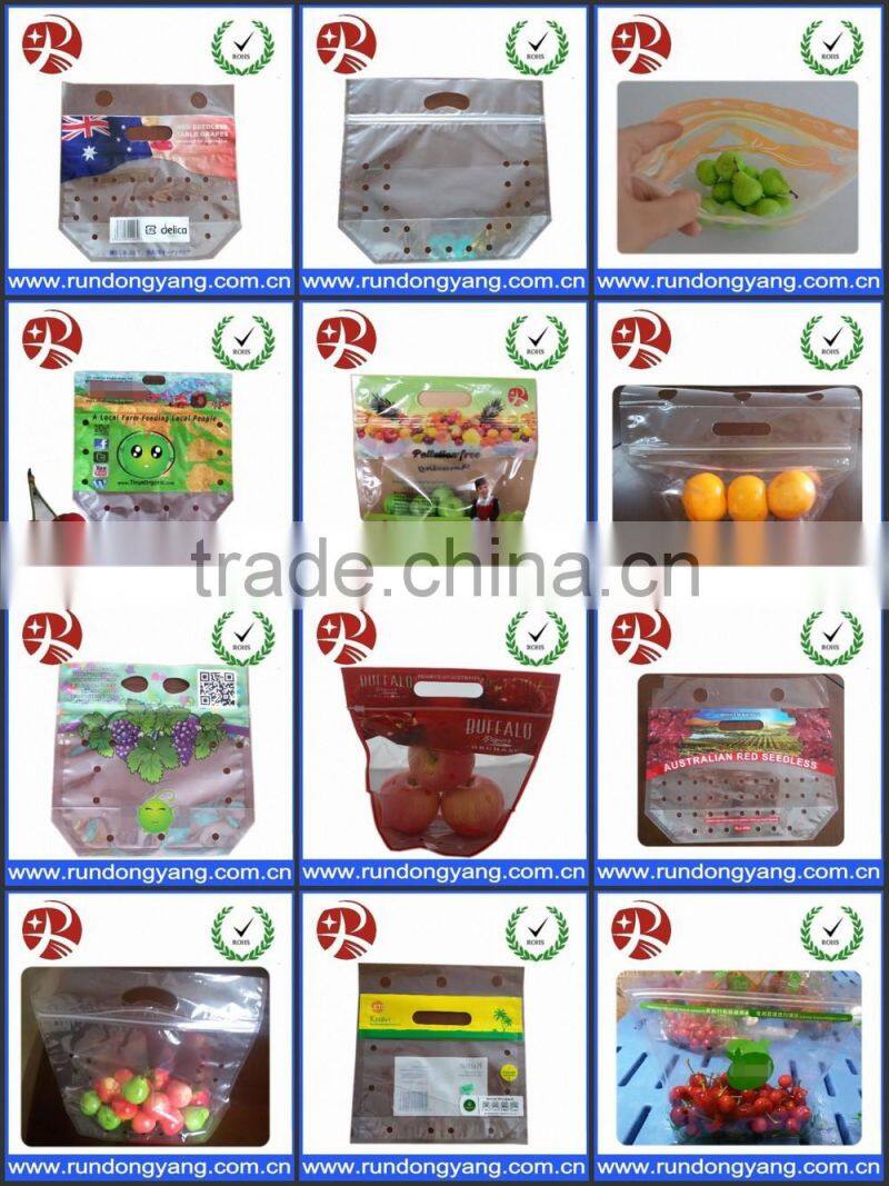 PE OPP LDPE Plastic slider zipper zip lock fruit protection packaging bag