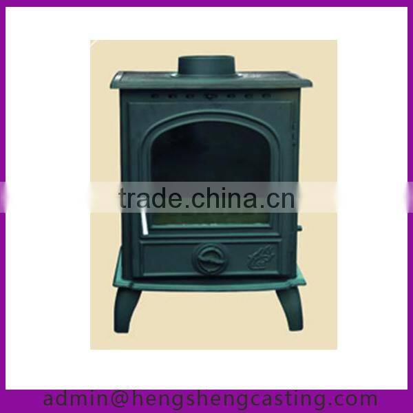 antique black solid fuel cast iron stove