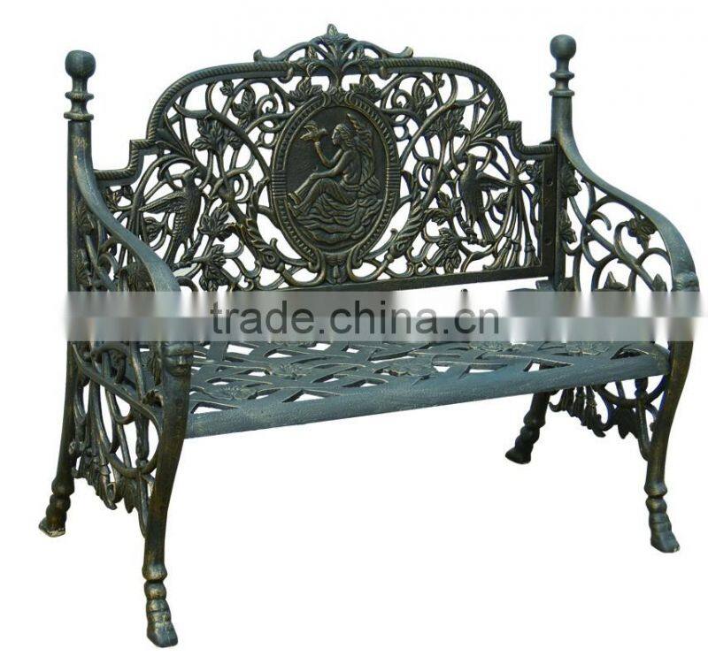 Antique Decorative Cast Iron Garden Bench