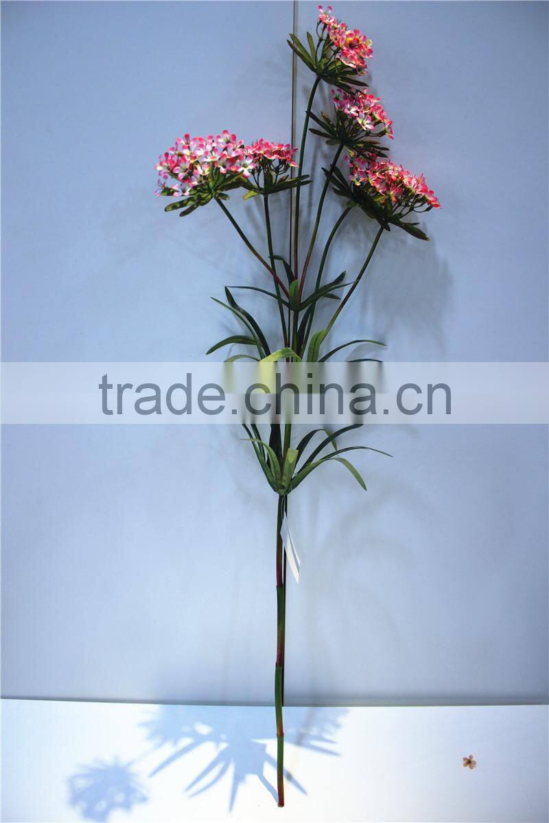 Home garden decoration 108cm hight yellow Single branch 6 heads small artificial wedding flowers ELTH03 0401
