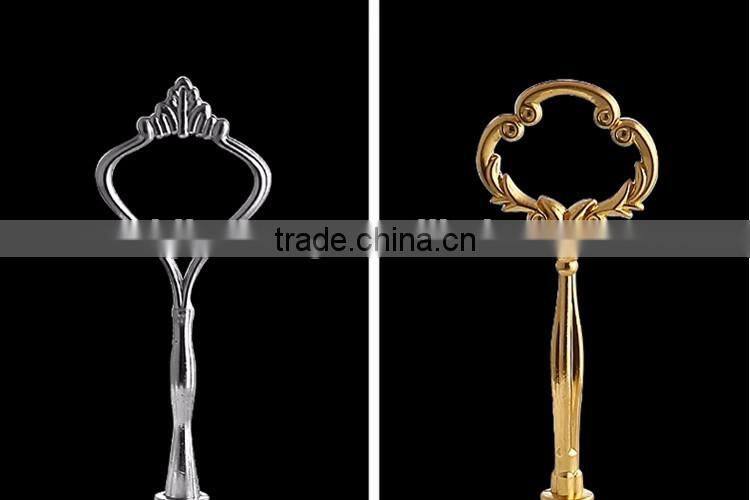 crystal glass charge plate with metal stand rack set for wedding party