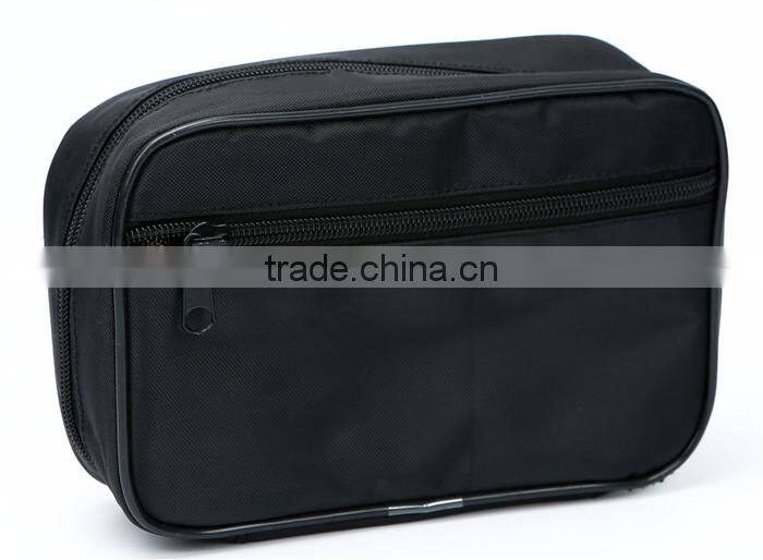 Men Black Oxford Toiletry Bag With Net