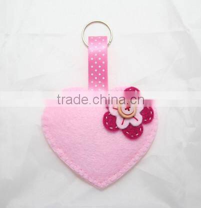 alibaba express hot sale high quality decorative new products fabric eco friendly felt floating keyring made in china