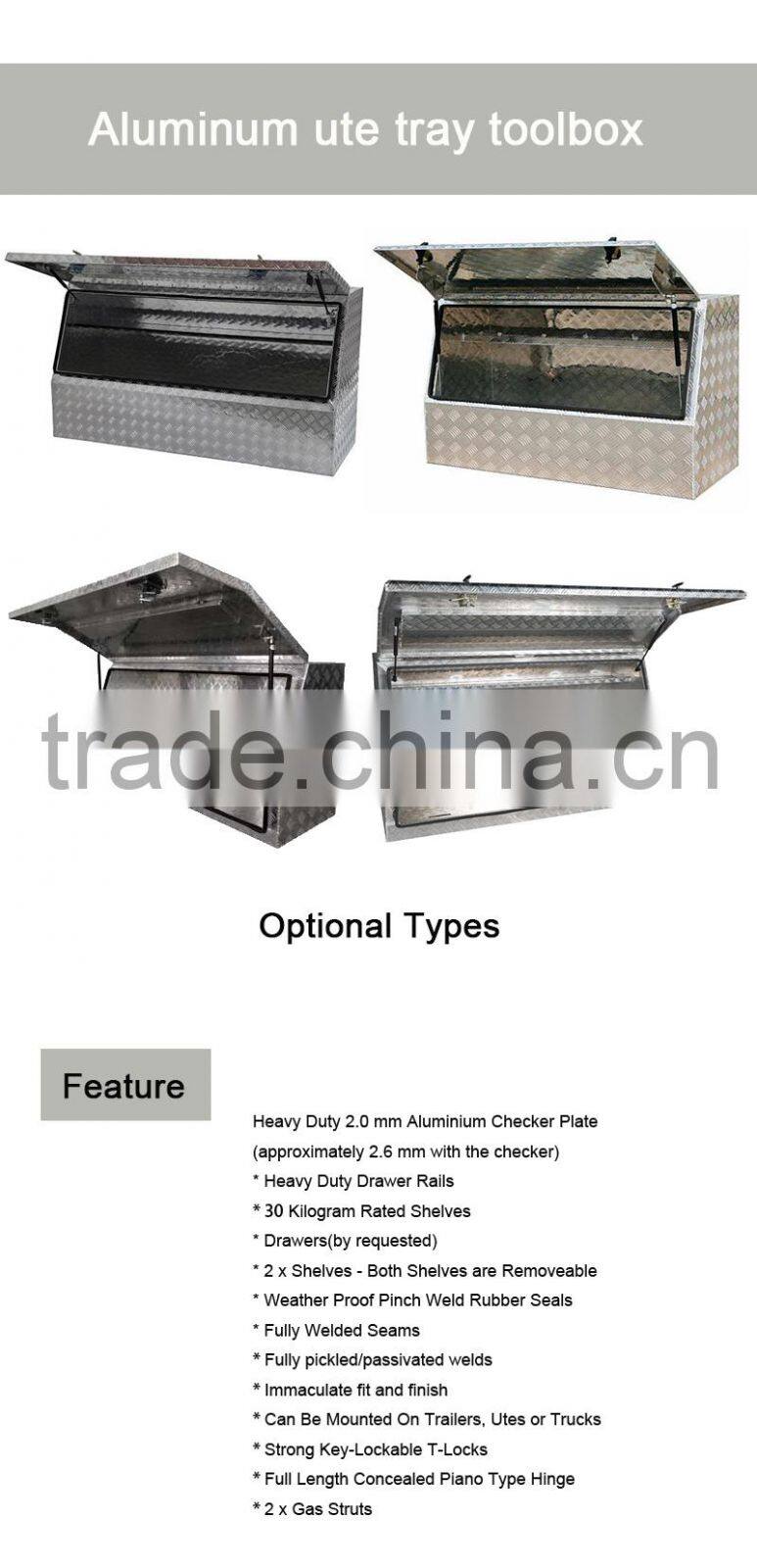 Metal ute tray toolbox storage