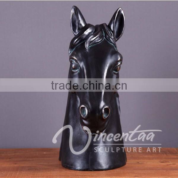 china supplier wholesale high quality resin craft fiberglass head horse