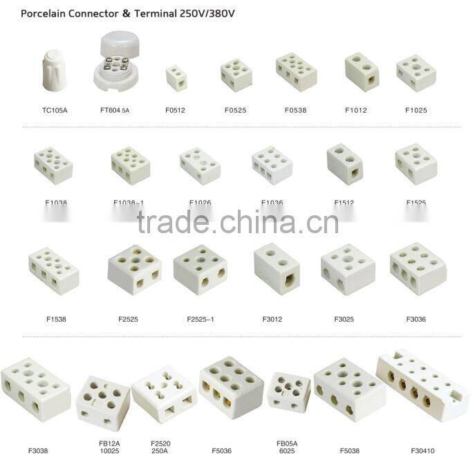 30A electrical wiring alulmina porcleain connector terminal block