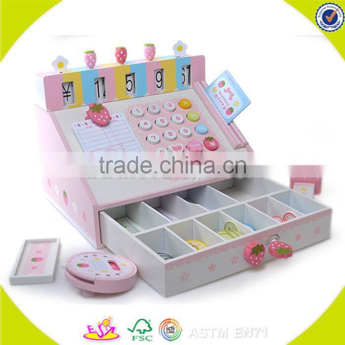 wholesale baby wooden pretend cash register fashion kid wooden pretend cash register wooden pretend cash register W10A037
