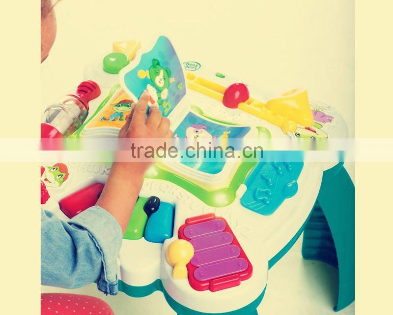 2015 hot new product smart toy, learning music table set toy for kids from China ICTI manufacturer OEM factory