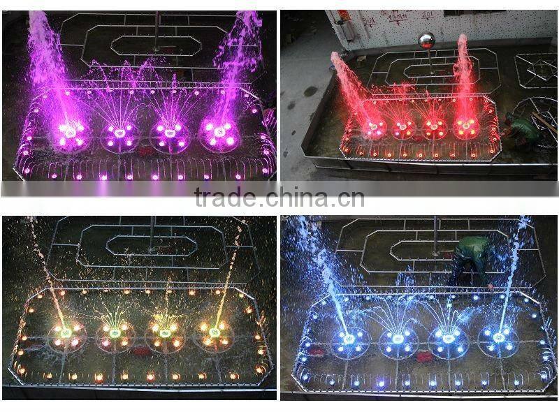 outdoor fountains led lighting music dancing flower