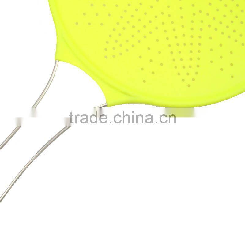 High quality silicone rubber flat colored colanders decorative colanders