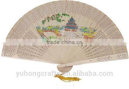 wooden hand fans