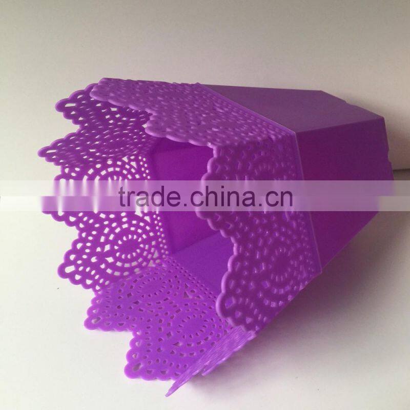 small nice hexagon plastic flower basket