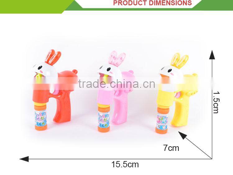 Top sale rabbit cartoon set game soap bubble shooter gun toy