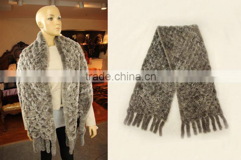 High Quality Knitted Rex-Rabbit Scarf