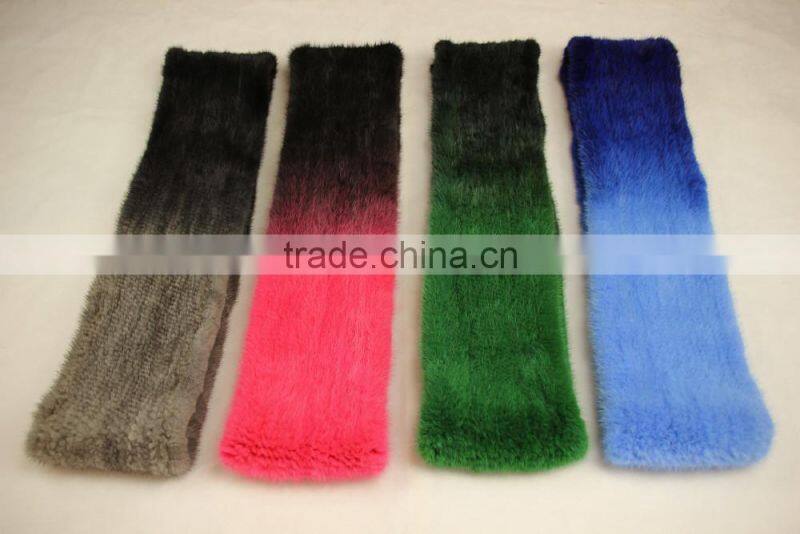 High Quality Knitted Mink Scarf
