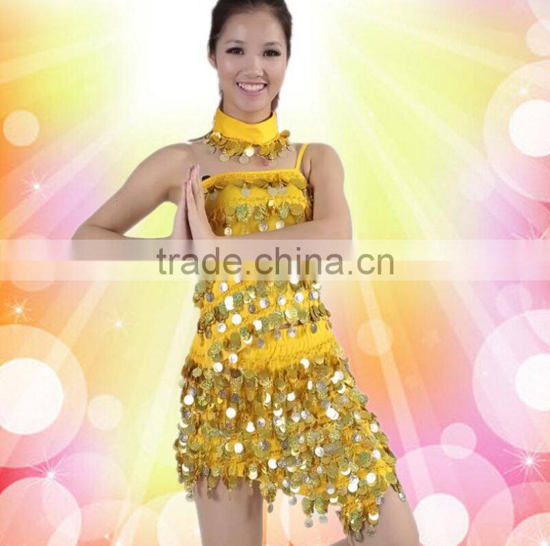 Shine Gold coin Club Sexy Dress Girl or lady summer party club dress